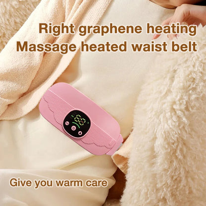 Electric Menstrual Heating Pad Smart Warm Palace Belt Waist Vibration Abdominal Massager for Cr s Period Pain Relief