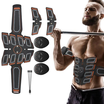 Electric Abdominal Massager Muscle Strengthening Stimulator Equipment Home Sports Fitness EMS Stickers Slimming Patch Exerciser