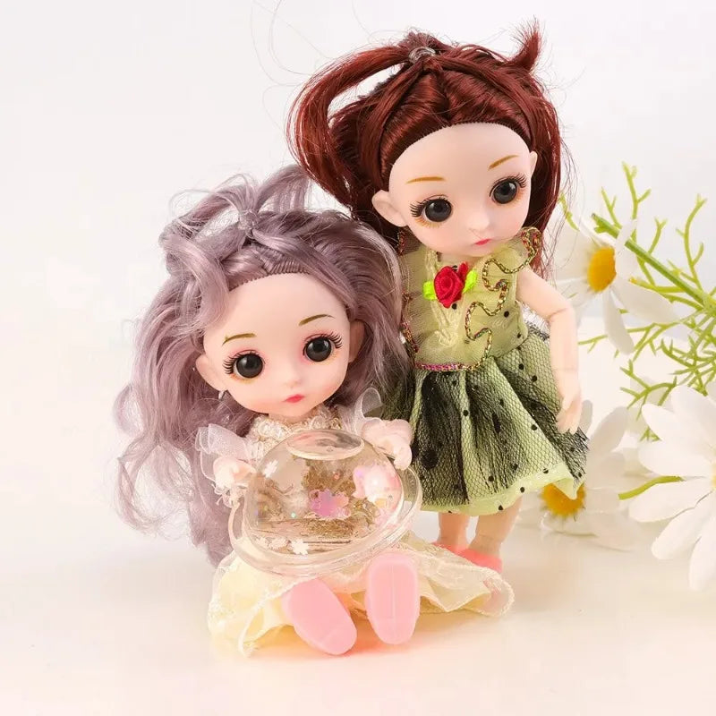 1pcs Random Style 6 Inch Doll Gift Box Girl Realistic Simulation Joint Movability Of Family Toys