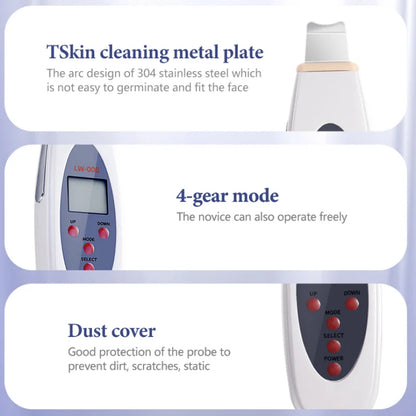 Beauty Peeling Shovel Cleaning Ultrasonic Face Wash Machine Deep Cleaning Facial Massager Peeling Clean Tone Lifting