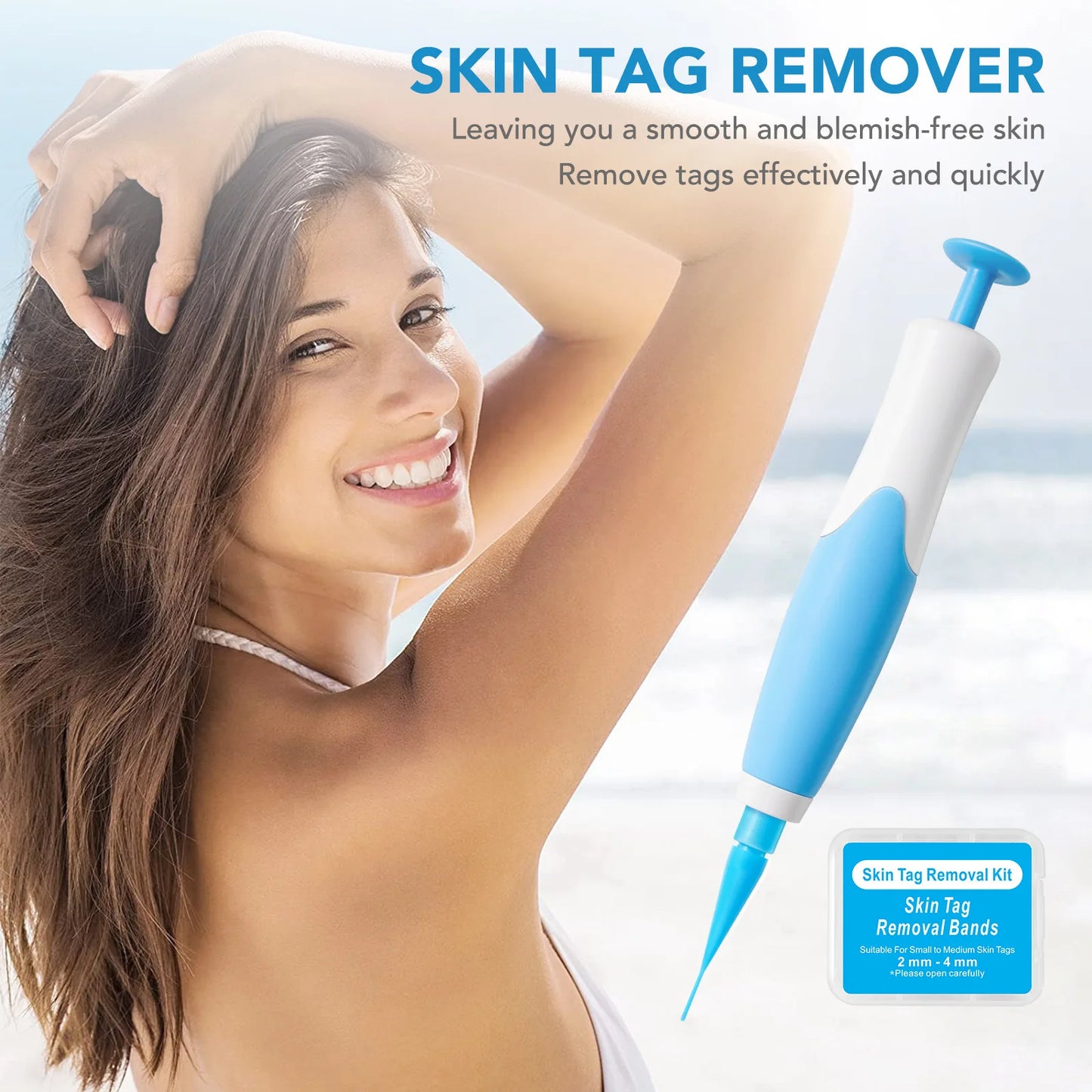 2 IN 1 Auto Skin Tag Remover Kit Micro Skin Tag Removal Device Adult Mole Stain Wart Remover Face Care Skincare Pen Removal Set