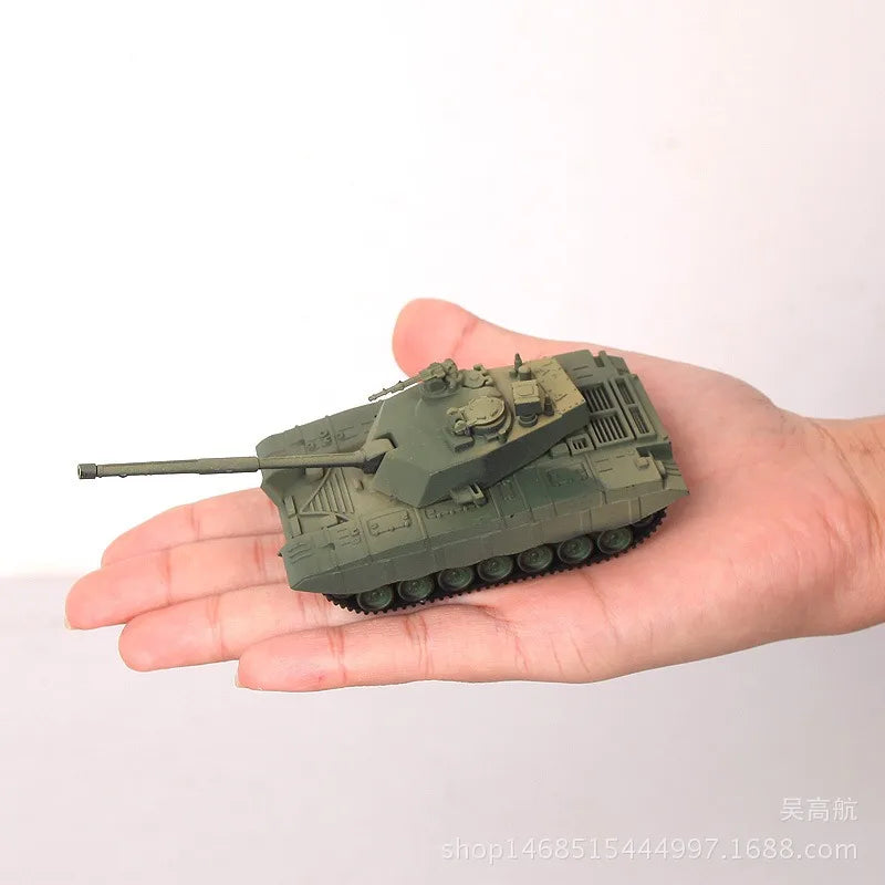 A Set 8PCS 1/72 4D Finished Tank Model Leopard Tiger-Type M1A2 T34 M42 Main Battle Tank Thumb Tank Military Model Toys for Child