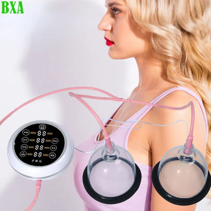 New Electric Breast Enhancement Instrument Electric Vacuum Pump Cup Breast Massager Chest Lifting Nipple Enlarge Device 2 Cups