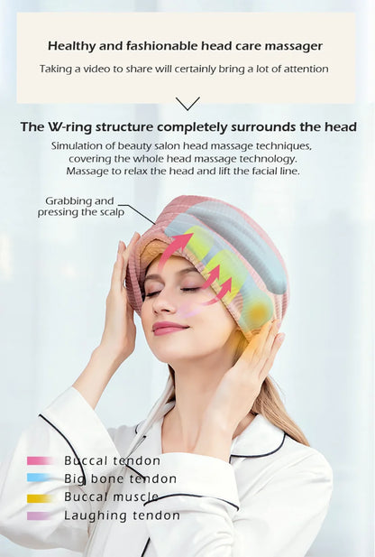 New Electric Sleeping Head Massager Vibration Air Compression Kneading Heads Massager For Headache Stress Relief