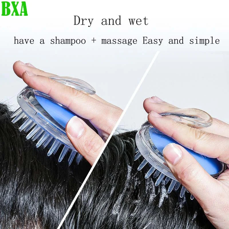 Silicone Brush Shampooer Stop Itch Washing Hair Brush Head Health Massage Comb Washing Hair Artifact Bath Comb for Adult Baby