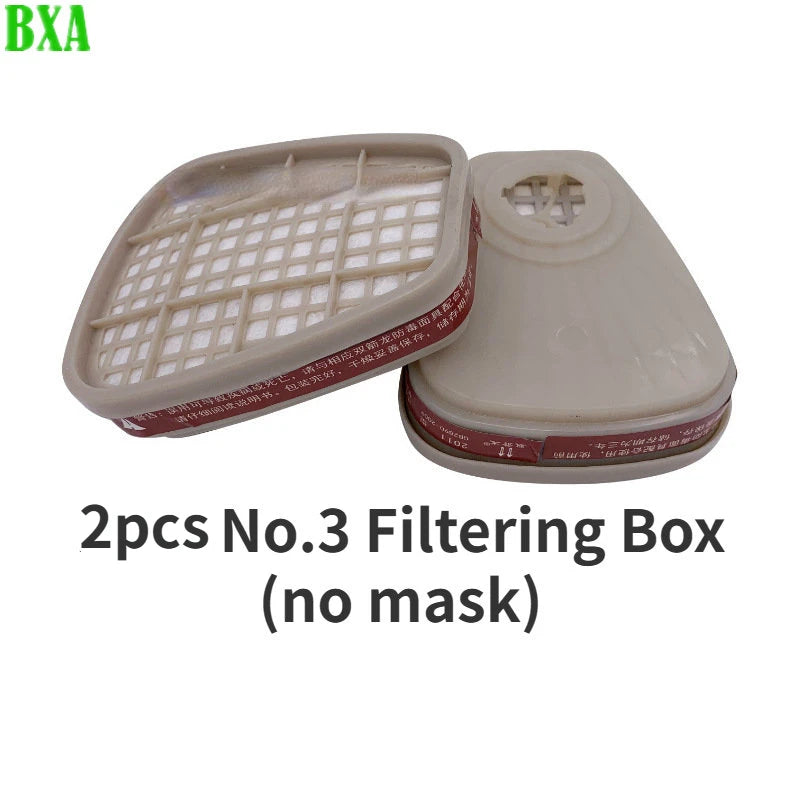 Protective Scratch Resistant Industrial Painting Spray Protection Respirator Full Face Gas Mask Safety Dust Filter Replaceable