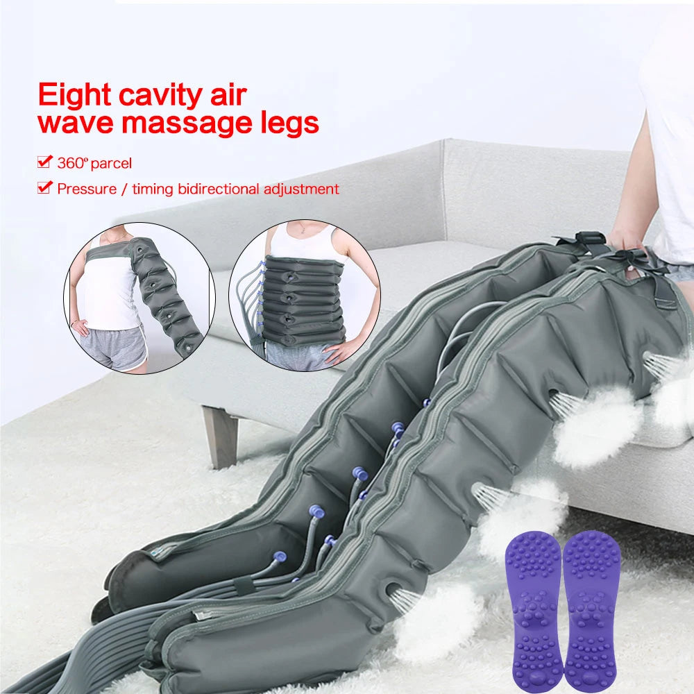 NEW 8 Air Chamber Compression Massage Machine Treatment Muscle Relax Waist Feet Arm Ankle Massage Rehabilitation Equipment Care