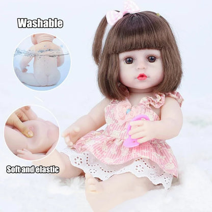 38CM Reborn Doll Imitation Baby Soft Adhesive Doll Children's Toy Doll Toy Toddler Girl Birthday Gift Dolls Accessories