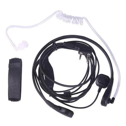 10pcs Baofeng UV-5R Series 2Pin Throat Vibration Finger PTT Mic Earpiece Air Tube Headset Microphone for Kenwood Walkie Talkie