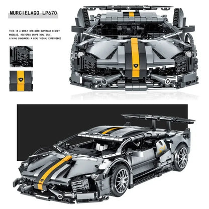 1356PCS Technical MOC Sport Car Building Blocks Expert Racing Vehicle Assemble Bricks Toys For Boy Kids Gifts