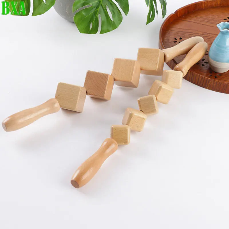 1pc Wooden Body Massage Roller Foot Reflexology Acupuncture Thai Massage Roller Therapy Meridians Scrap Lymphatic Health Care