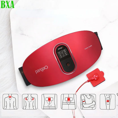 PG-2645RL Electric Menstrual Heating Pad Warm Palace Belt Relief Waist Pain Cramps Vibrating Abdominal Massager Waist Belt