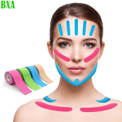 Tape Facial Skin Care Bandagem Elastica 2.5cm*5m New Kinesiology Tape For Face V Line Neck Eyes Lifting Wrinkle Remover Sticker