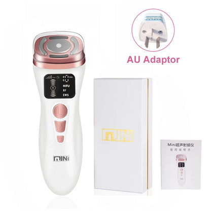 Upgraded Mini Hifu Ultrasonic Face Machine for Home Use with Hifu EMS LED Professional Machine Face Lift To Remove Wrinkles