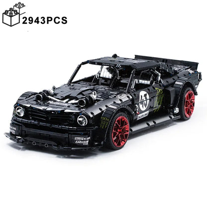 2943PCS MOC Mustang Hoonicorn V2 1:8 Car Building Blocks Ken Block Vehicle 22970 Assemble Bricks Toys Gift for Boy Kids