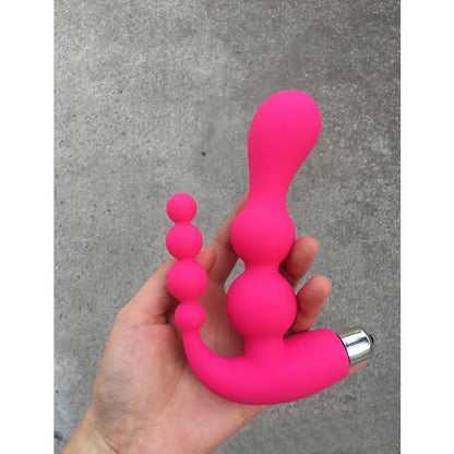 Vibrating Soft Silicone Pull Anal Beads Anal Plug Prostate Massagers Masturbator Vibrator Sex Toys for Men/Women