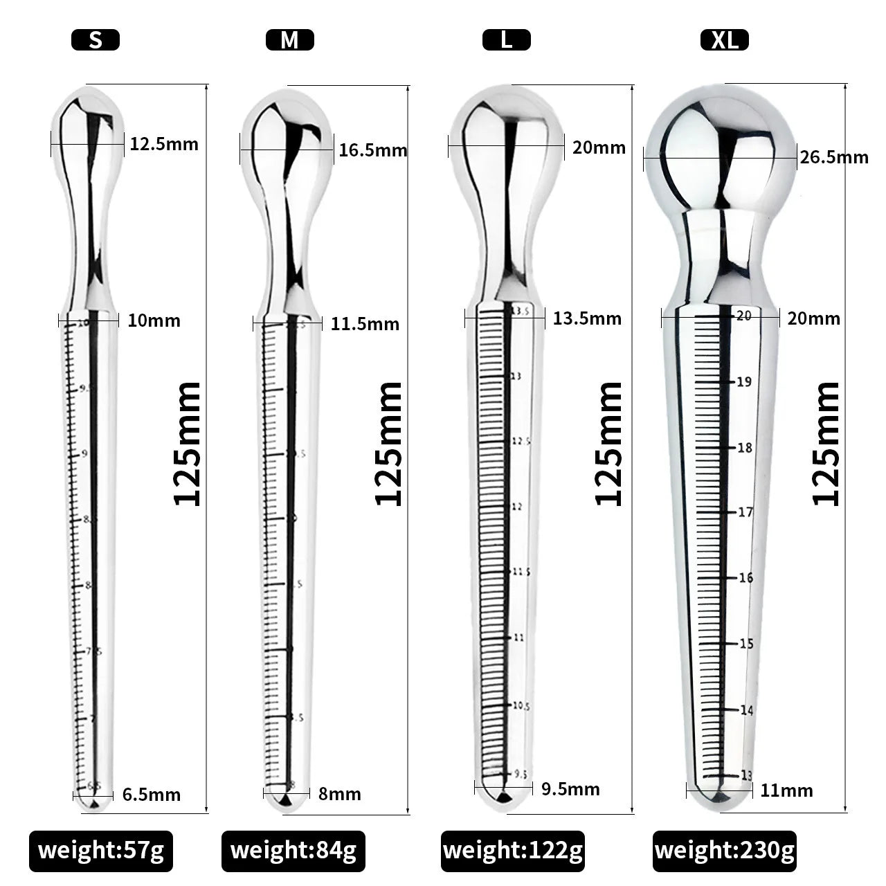 1pcs Stainless Steel Horse Eye Stick Urethral Plugging Dilator Smooth Integrated Double Head Multifunctional Unisex Anal Plug