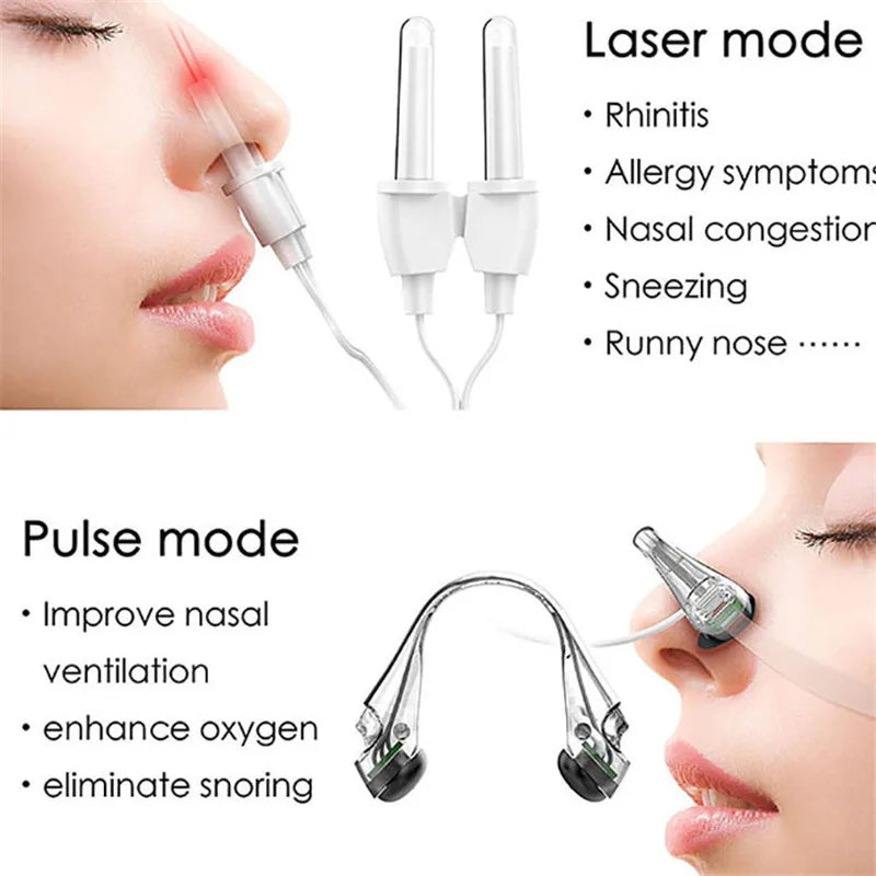 Nose Care Rhinitis Treatment Allergy Relief Low Frequency Laser Allergy Rhinitis Sinusitis Anti-snoring Treatment Device Massage