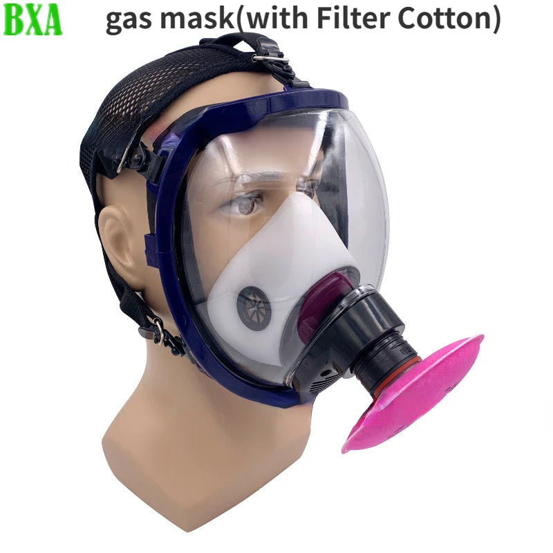 Protective Gas Mask Painting Spraying Organic Vapor Field Spherical Respirator Silicone Chemcial Safety Proof Dust Facepiece