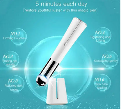 Eye Massager Microcurrent Wireless Ultrasonic Eye Lifting Anti Wrinkles Eye Bags Dark Circles Anti-Puffiness for Eye Cream Tools