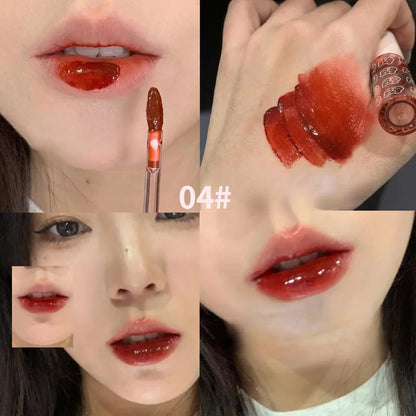 6 Color Bubble Lip Gloss Mirror Water Liquid Lipstick Moisturizing Lipgloss Long Lasting Sexy Lip Tint Makeup Korean Cosmetics