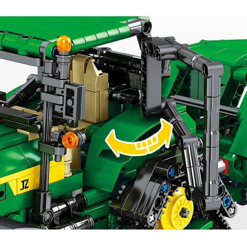 1404Pcs MOC Mechanical Farm Harvester Car Model Buidling Blocks City Engineering Vehicle Bricks Contruction Toys Kids Gift