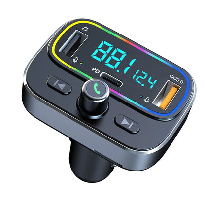 T66 RGB Car Bluetooth MP3 Player , PD 20W Flash Charging, High-Quality Lossless Sound Handsfree Kit, FM Transmitter