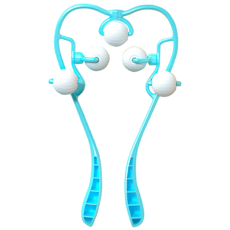 New 1pc Neck Massager for Neck Shoulder Waist Lower Leg Cervical Massager Dual Trigger Point Therapist Hands Relaxation