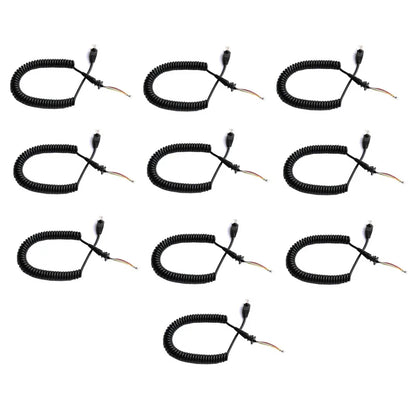 10PCS Replacement HMN3596A PTT Mic Microphone Cable for KENWOOD TM-231 241 Motorola GM300 GM338 GM3188 ICOM HM-118N Series Radio