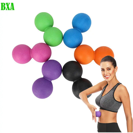 Peanut Silicone Lacrosse Myofascia Ball Peanut Massage Ball High Density Lightweight Fitness Body Fascia Relieve Pain Yoga Ball