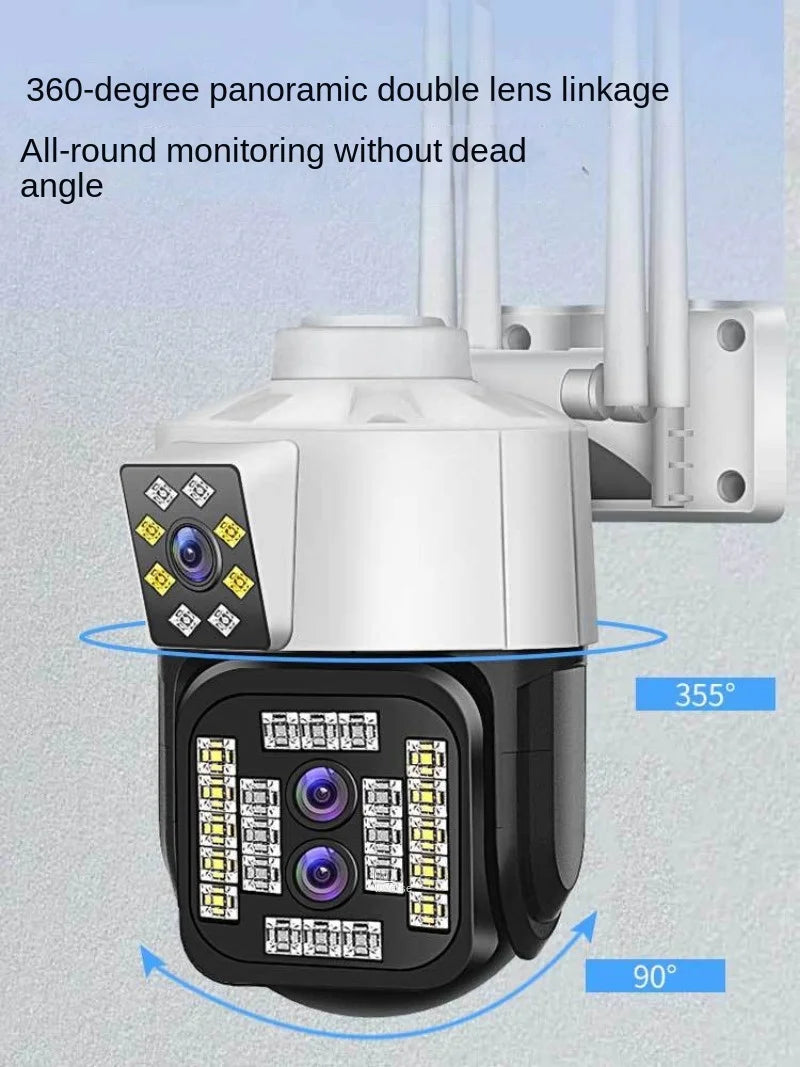 Trinocular Gun Ball Linkage WiFi Outdoor Waterproof 15x Zoom Large Ball Machine Mobile Phone Home Remote Monitor