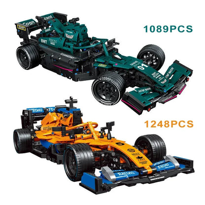 1248PCS Technical MOC F1 Formula Racing Car Building Blocks Super Speed Vehicle Assemble Bricks Toys Gifts for Adult