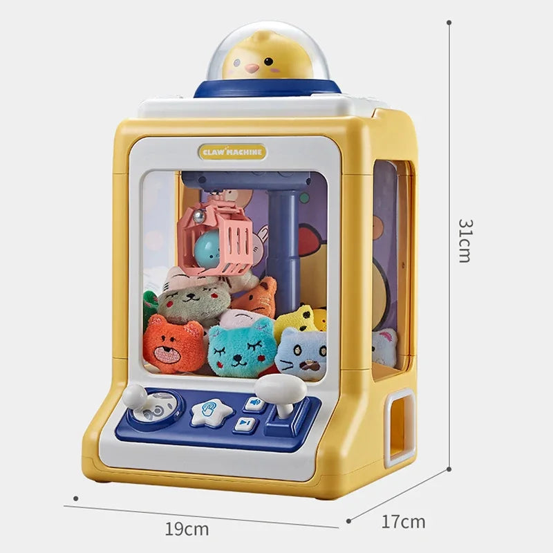 Automatic Doll DIY Machine Kids Coin Operated Play Game Mini Jeux Toy Claw Machine Crane Machines Music Doll for Christmas Gifts