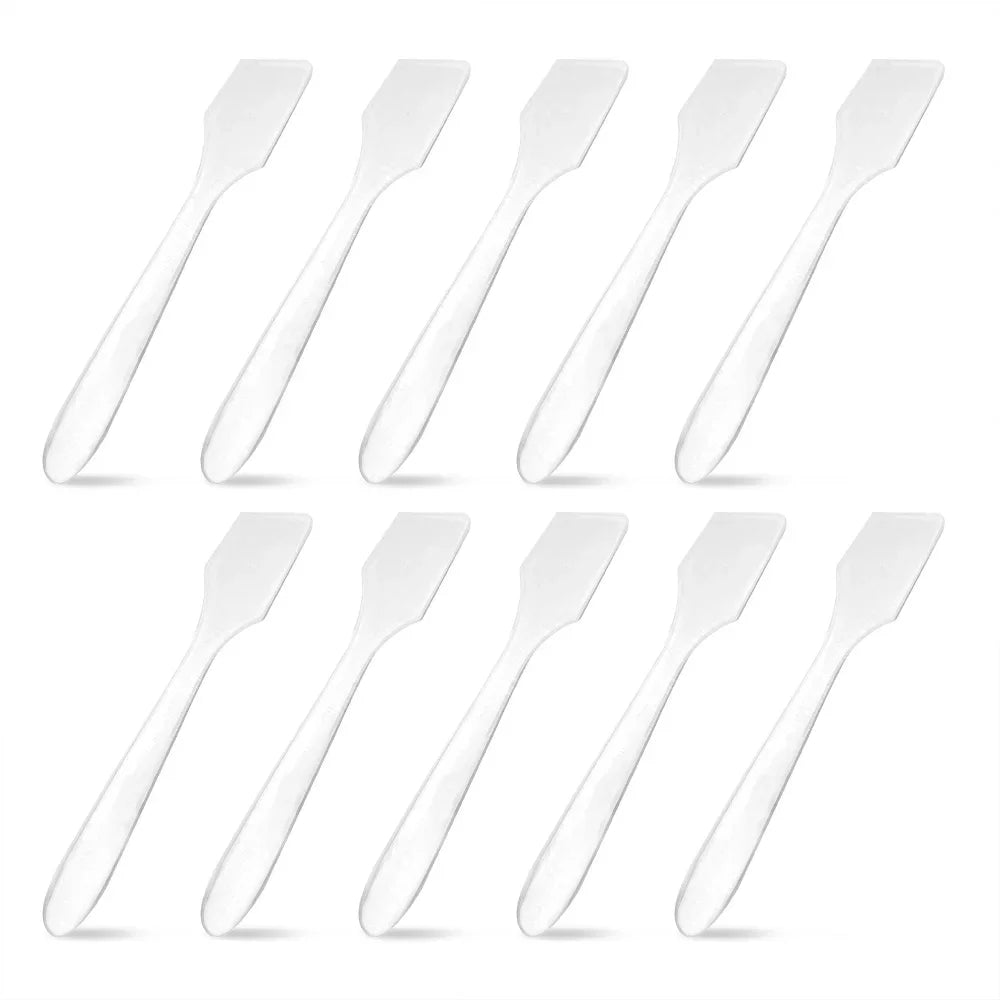 10 Pcs/Set Facial Mask Sticks Cosmetic Spatulas Plastic Face Mask Small Spoon Reuse DIY Face Skin Care Mask Mix  Make Up Tools