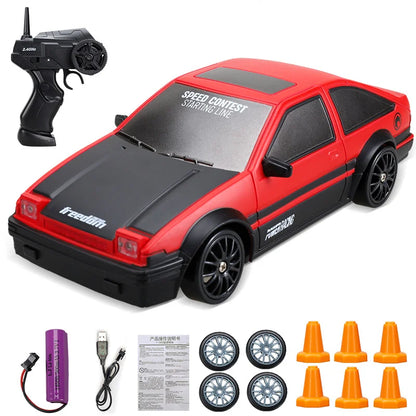 1/24 2.4G Drift Rc Car 4WD 3.7V 500MAH RC Drift Car Toy Remote Control GTR Model AE86 Vehicle Car RC Racing Car Toy