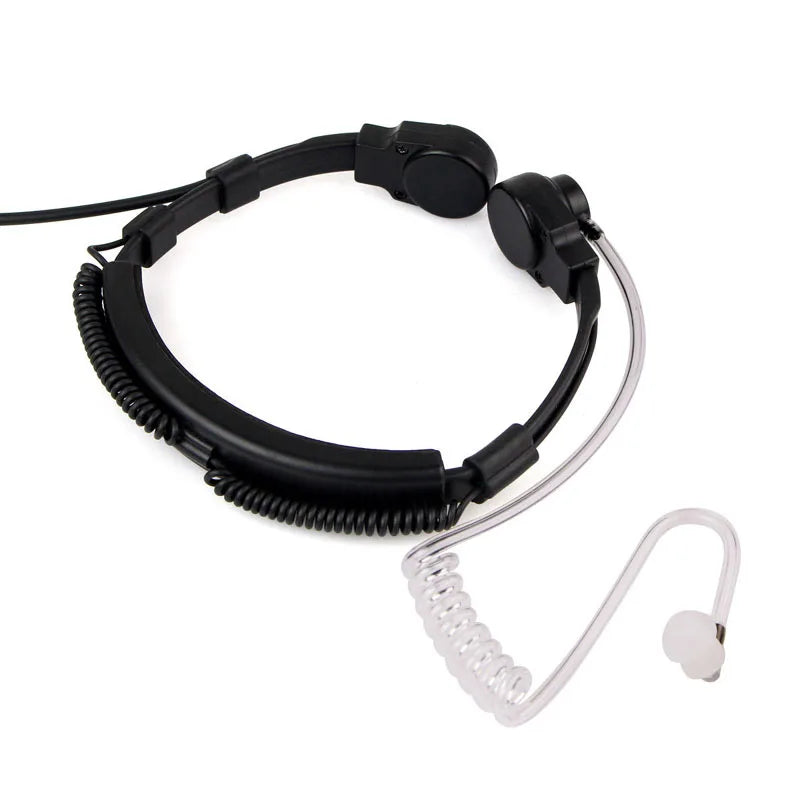 1 pin 3.5mm Jack Flexible Throat Microphone Finger PTT Mic Earpiece Air Tube Headset for iPhone Huawei Samsung Cell Smart Phone