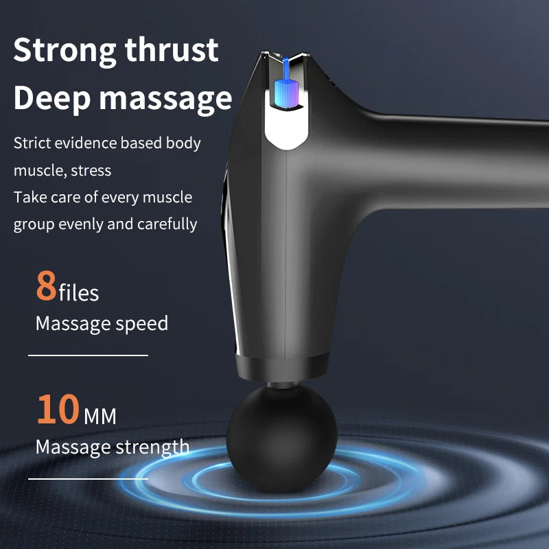 Massage Stick Massage Gun Extended Handle Electric Fitness Massager Deep Tissue Muscle Massage for Body Back Neck Pain Relief