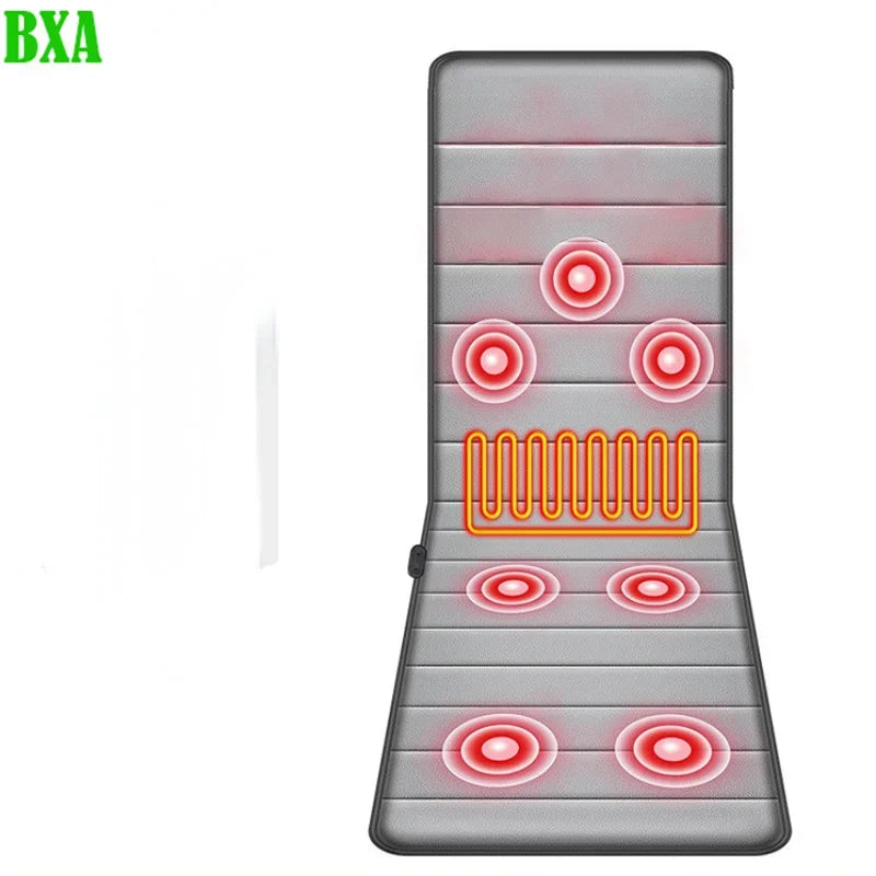 Electric Heating Full Body Massager for Car Chair Office Lumbar Neck Muscle Relax Vibration Cushion Shoulder Back Massage Mat