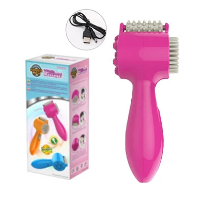 Electric Head Massager Hammer Roller 4 In 1 Vibration Pounding Head Neck Lumbar Massage Relaxation Scalp Massage Comb As A Gift