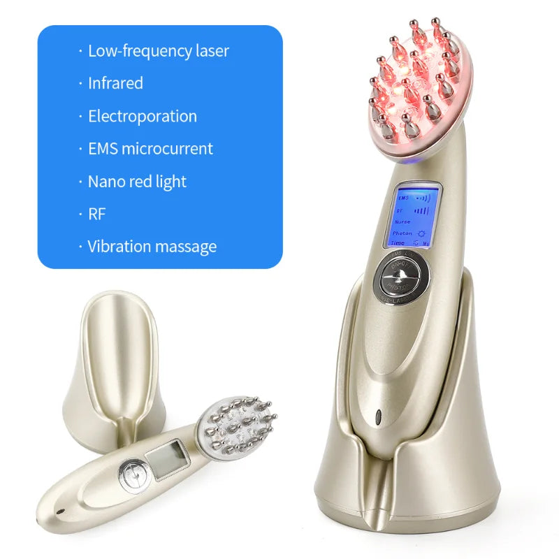 Electric Laser Hair Growth Comb Infrared EMS Vibration Massager Microcurrent Hair Care Hair Loss Treatment Hair Regrowth