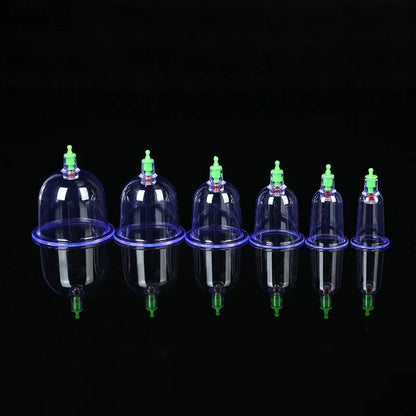 Vacuum Cupping Glasses Set 6/12 Massage Body Cups Anti-cellulite Health Care Suction Cup Physiotherapy Jars Cupping Therapy Set