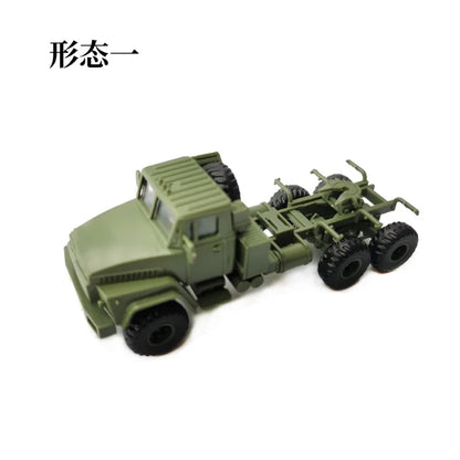 4D 1/72 Russian KRAZ-260 Trailer BTR Military Truck Assembled Model Aging Simulation Model Decoration ABS Toy Car Collection