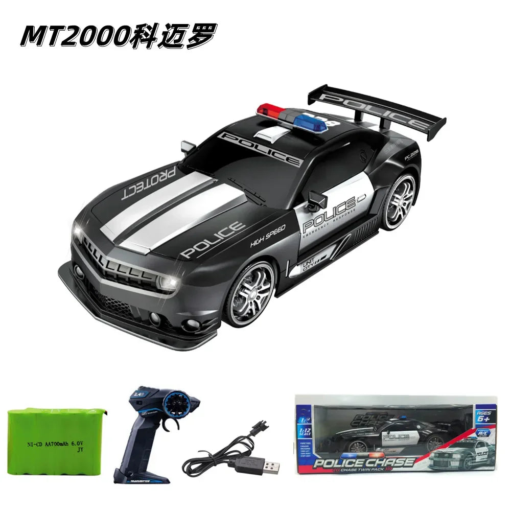 1: 12 Rc Car 2.4G Remote Control Police Cars Models Toy High Speed Radio Controled for Boys Kid Gift Machine Off-Road Drift Toys