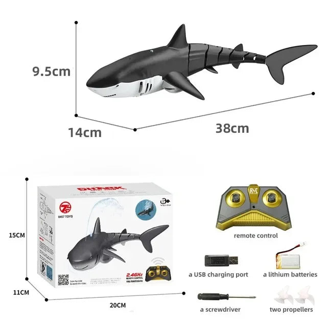 Smart Rc Remote Controlled Shark Charging Bionic Electric Motor Fish Simulation Rocking Fish Summer Children's Water Toys