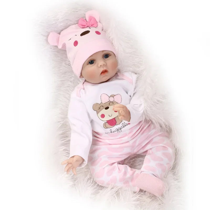 40cm Reborn Dolls Simulated Baby Doll Lifelike Girl Reborn Doll Kit Babies Silicone Baby Dolls Toys for Children Gift for Kids