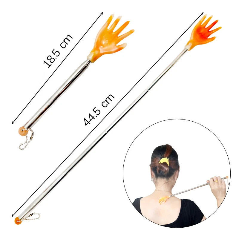 Stainless Steel Adjustable Back Scratcher Back Massage Telescopic Anti-itch Claw Massager Back Massage Scratching Stick