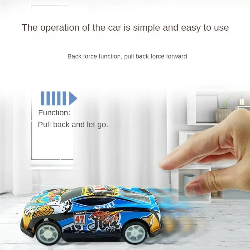 Alloy Racing Cars 12pcs Model Toy Children Mini Iron Sheet Car Set Rebound Car Metal Alloy Cars Toys for Kids Boys Birthday Gift