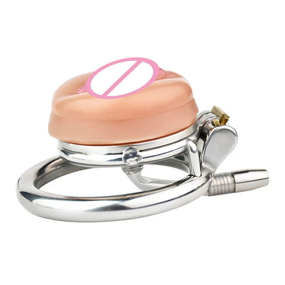 Stainless Steel Chastity Cage with Detachable Silicone Pussy Urethral Plug Penis Lock Cock Rings with Belt Adults Sex Toys