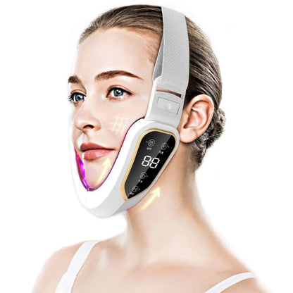 Double Chin V-shaped Face Lift Belt Machine NEW Face Lift Equipment LED Photon Therapy Face Slimming Vibration Massager