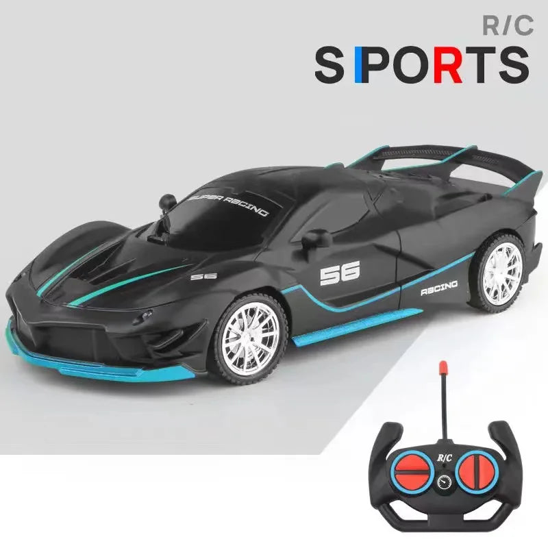 1:18 4DWC RC Car With Led Light  Radio Remote Control Cars Sports Car High-speed Drift Car Boys Toys For Children